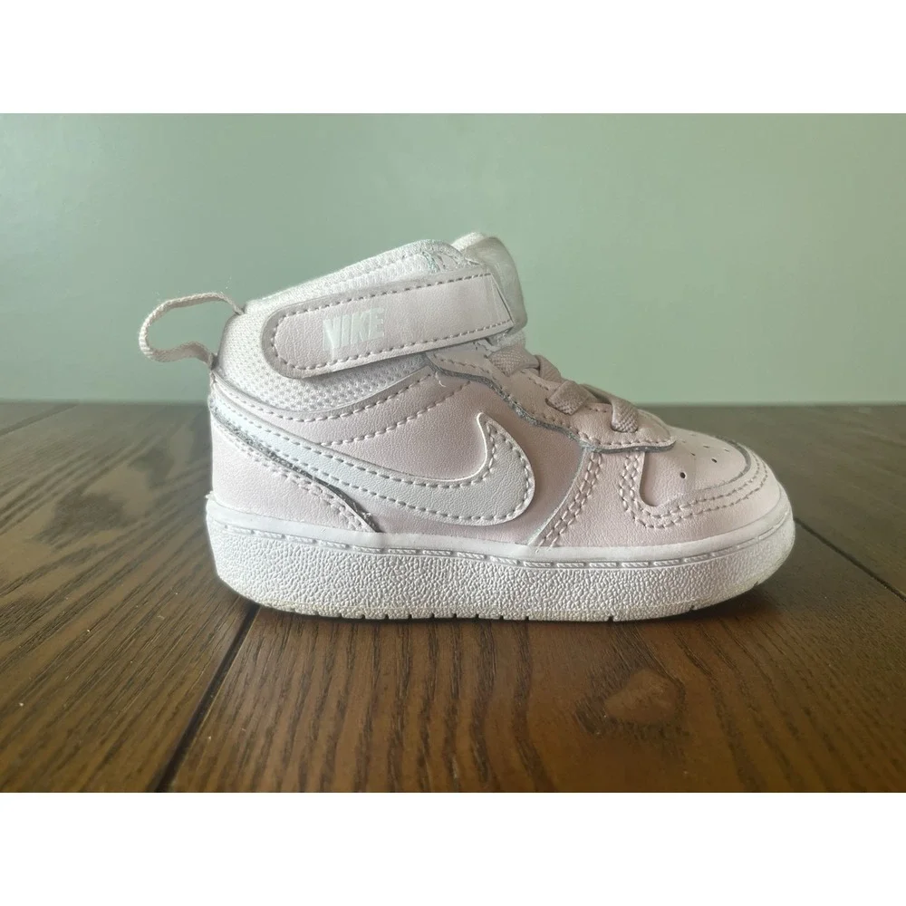 Nike Court Borough Mid 2 Sneakers CD7784-601 Toddler 6C Light Pink All Day Play